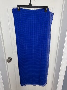 EUC Royal Blue Sheer Swim Coverup Sarong